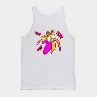 Banana Cat Cowboy Sheriff Tank Top